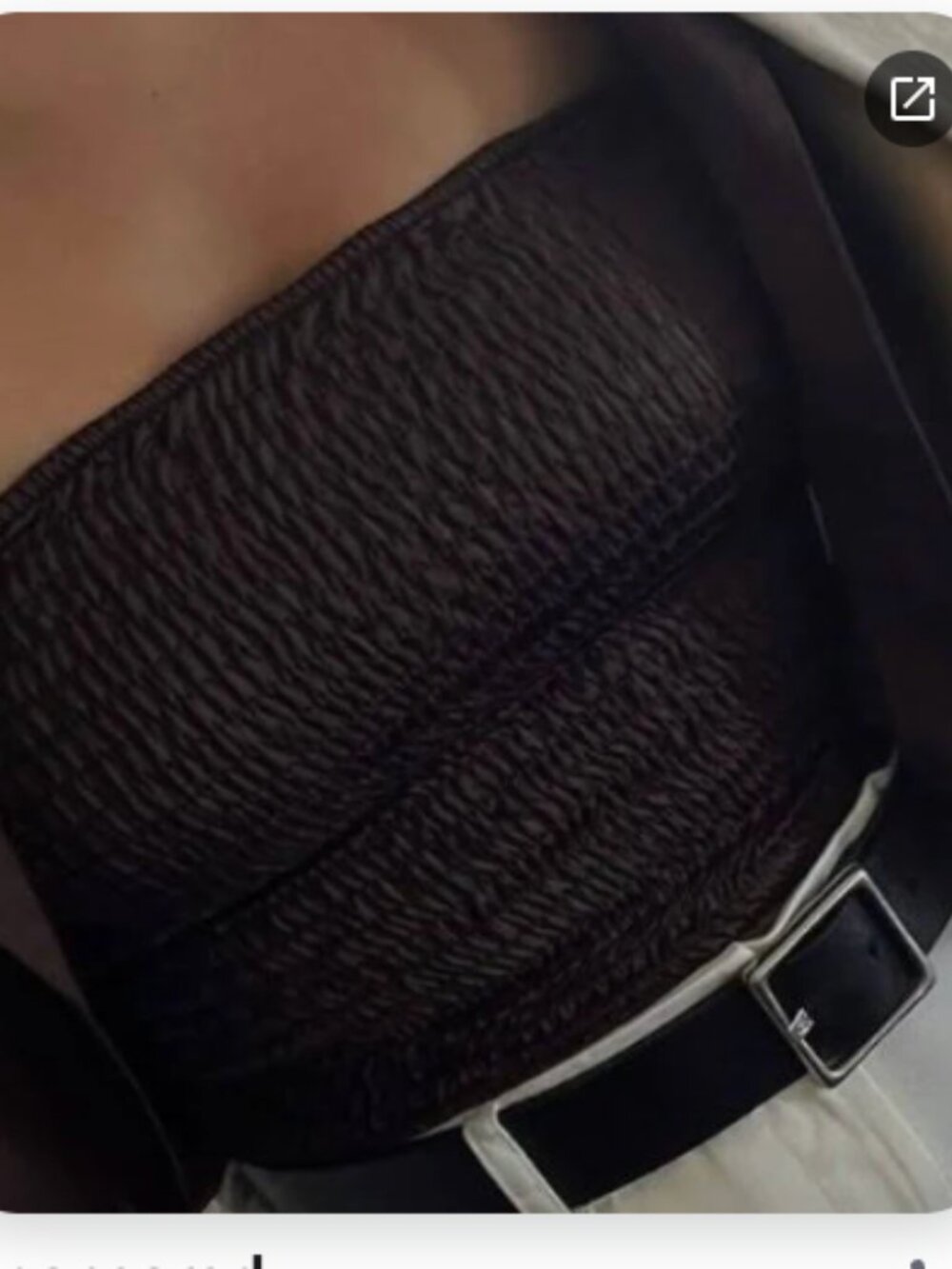 DONNI smocked tube top Black Size:M
